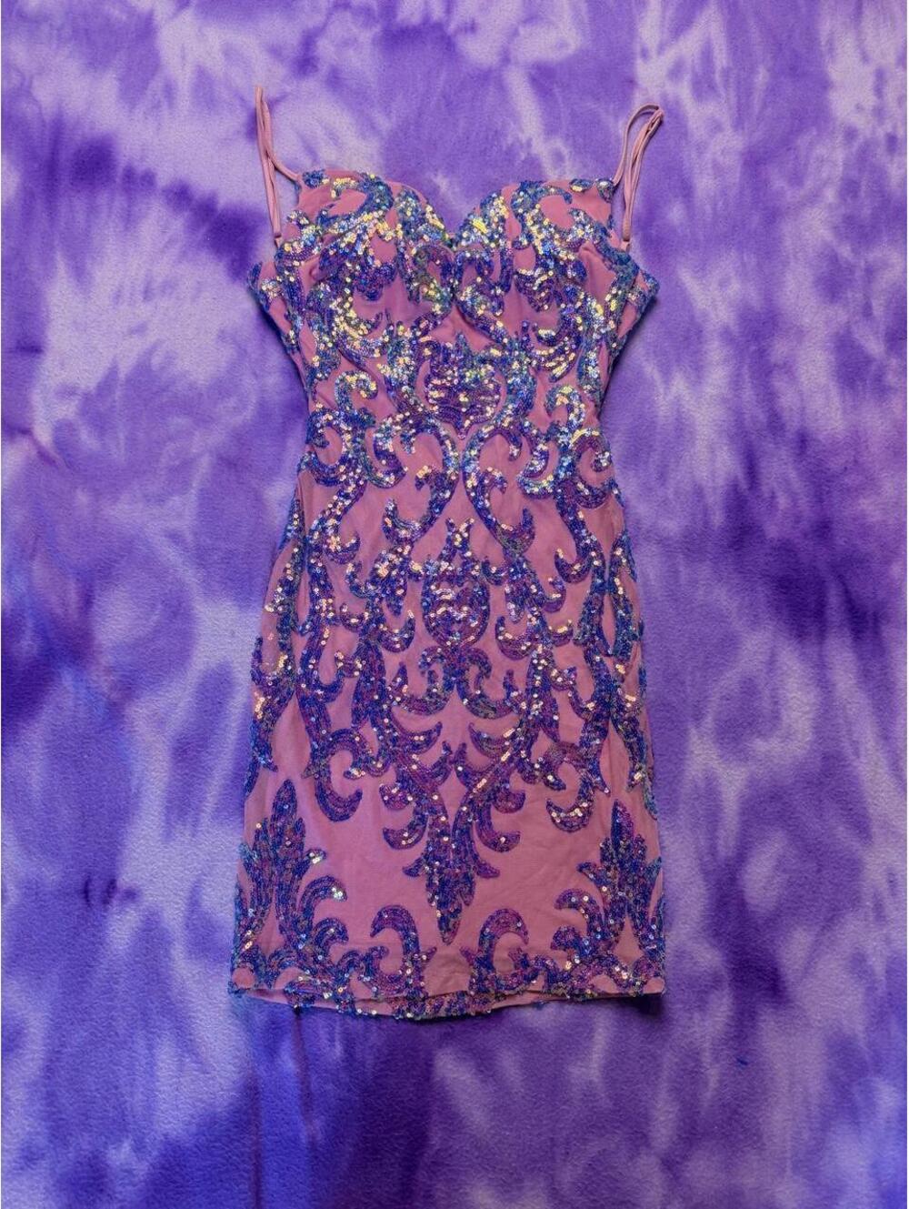 B. Darlin pink sequin mini dress
